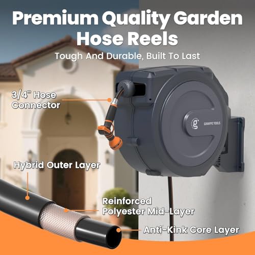 Giraffe Tools Retractable Garden Hose Reel Auto Rewind - Image 5