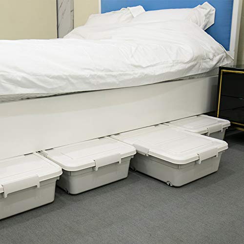 3 Pack Large Rolling Under Bed Storage Bin With Wheels, Sliding - Image 5