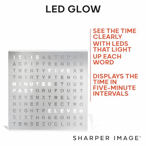 Sharper Image LED Word Digital Clock, 7.75" - Image 6