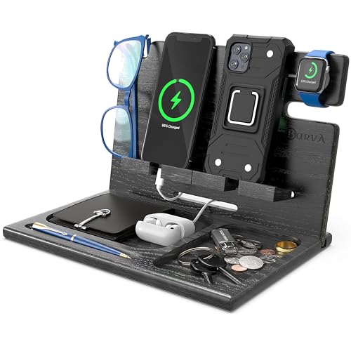 BarvA Two Phone Docking Station | Night Stand Desk Organizer | - Image 2
