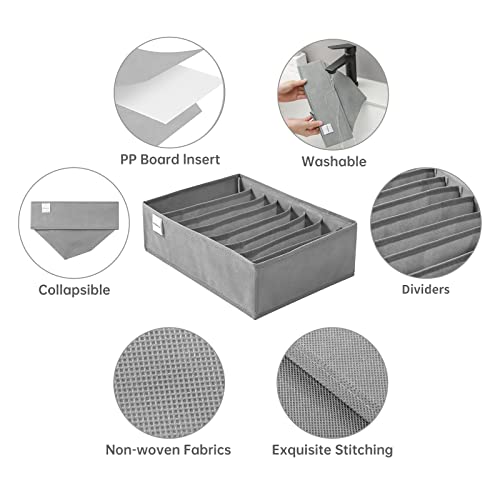 4 Packs T-shirt Drawer Organizers for Clothing,8 Grids - Image 6