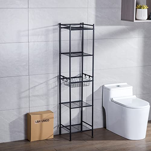 L&H UNICO 5-Tier Freestanding Shelving Units Adjustable Metal - Image 4