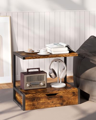 IBUYKE 2 Tier Desktop Printer Stand with Storage Drawer TLJ015H - Image 8