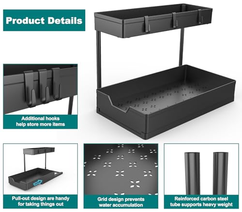 NATURE'S SOURCE 2 Pack Under Sink Organizer 2 Tier S | All Products - Image 4