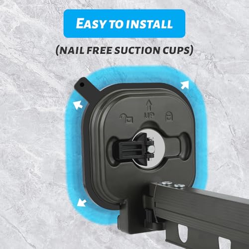 Clothes Drying Rack Wall Mounted with Suction Cup, Drying - Image 6