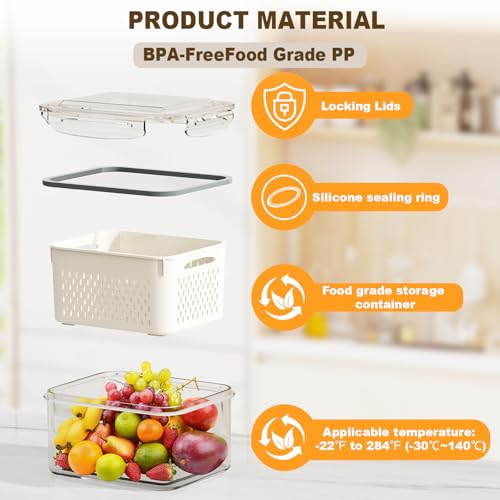 Dayacoco Fruit Storage Containers for Fridge 4 Pcs w | All Products - Image 4