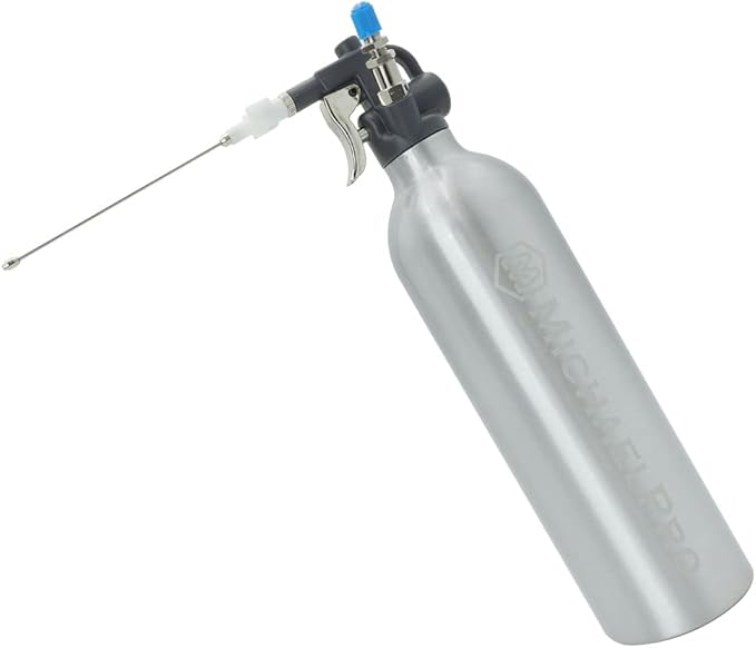 MichaelPro MP019001 21oz Heavy Duty Aluminum Fluid Spray Can | Max 140psi Working Pressure | High Pressure Refillable Air Sprayer