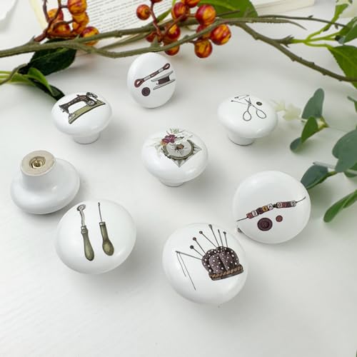 8pack1.5 Ceramic Vintage Sewing Machine Cabinet Knobs - Image 8
