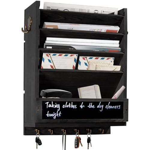 Rustic wall mail organizer,Key and Mail File Holder - Image 2