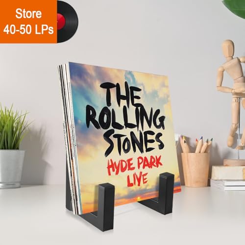 Picowe Vinyl Record Storage Holder, Black LP Display Rack - Image 3