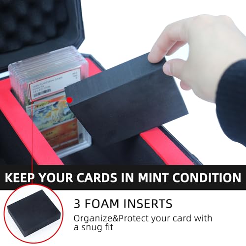 Graded Card Storage Box, RED, 14.17x11.2x7 inches - Image 5