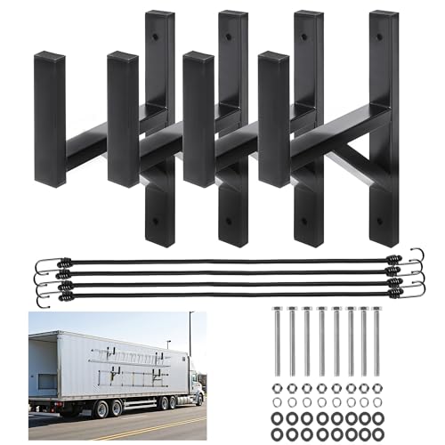 4 Racks Trailer Ladder Rack, Heavy Duty Steel Ladder Side - Image 2