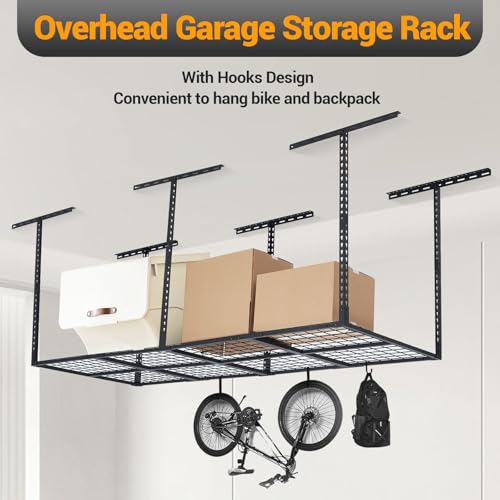 3X8FT Overhead Garage Storage Rack, 22"-40" Height | Garage Storage - Image 4