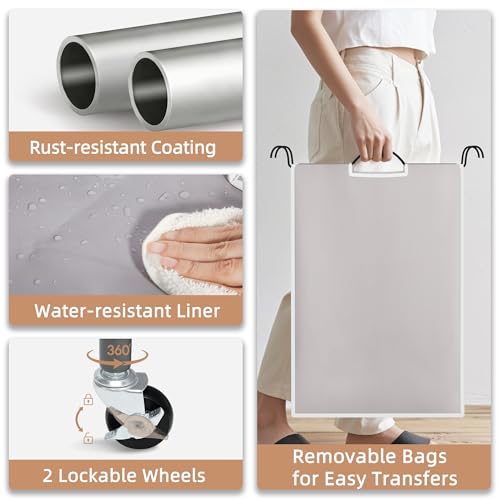 STORAGE MANIAC 3 Section Laundry Sorter, Laundry Hamper - Image 6