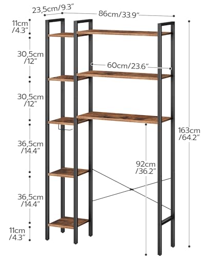 HOOBRO Over The Toilet Storage Rack Cabinet,8-Tier | Home Organization - Image 3