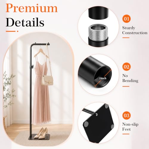 Adjustable Clothing Display 16-64in Shirt Display Stand Metal - Image 6