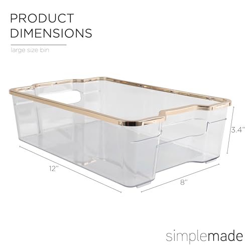 SIMPLEMADE Clear Refrigerator Organizer Bins - Clear Bins - Image 5