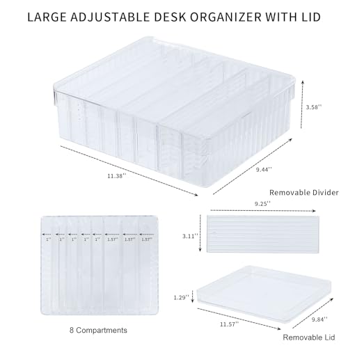 Large Cord Storage Box with Lid, Clear, Wire Ties Included - Image 4