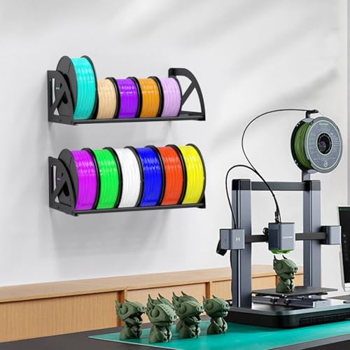 Demao 3D Printer Filament Rack, 2 Pack Wall-Mounted - Image 3
