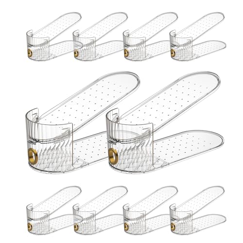 Clear 10 Pack Shoe Slot Organizer, Shoe Stacker Organizer Holders - Image 3