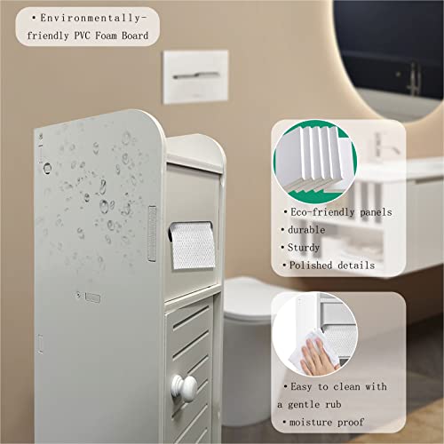 Small Bathroom Storage Cabinet, Slim Toilet Paper | Home Organization - Image 6