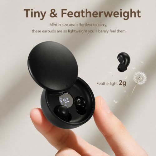 Mini Invisible Bluetooth Earbuds, Wireless for Small Ears (Black) - Image 5