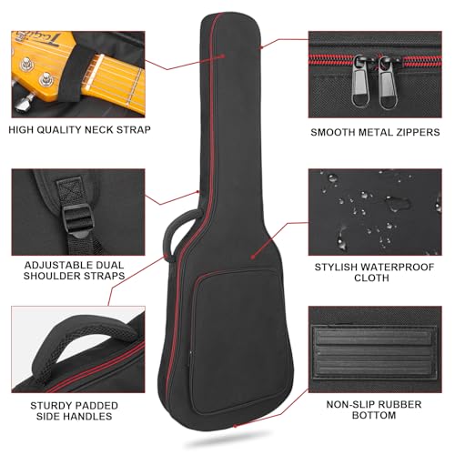 MUZNOTE Electric Guitar Case, Electric Guitar Bag Padded - Image 5