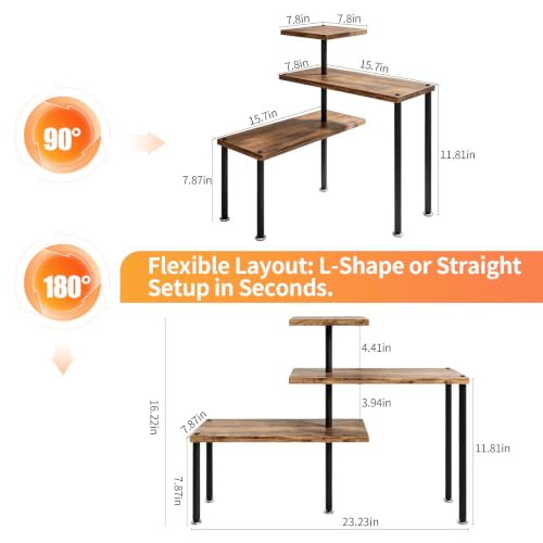 3 Tier Adjustable Countertop Organizer Corner Shelf - Image 3