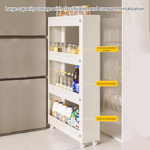 Slim Storage Cart, Pull Out Kitchen Gap Organizer - Image 4