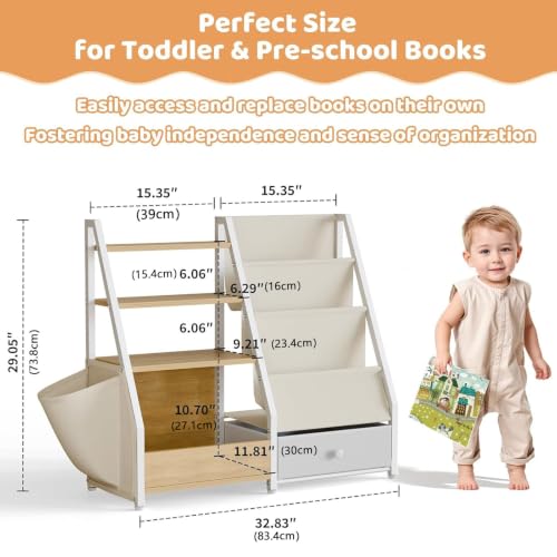 HAVLOTII Kids Bookshelf and Toy Storage - Toddler Ba | All Products - Image 3
