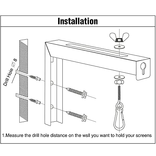 6 inch Adjustable Universal Projector Screen L-Bracket Wall - Image 8