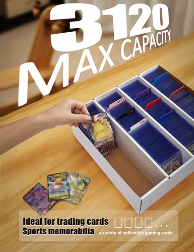 4 Pack Sports Card Boxes 3600 Count Cardboard Card Storage - Image 5