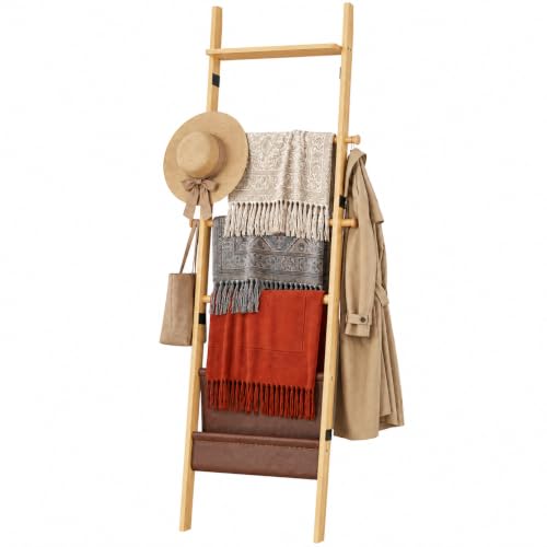 BAMBANG 71" 4-in-1 Blanket Ladder for Living Room, 5-Tier - Image 7