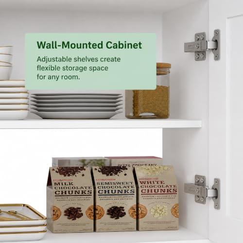 White Laundry Room Cabinets with 4 Doors, Wall Mounted - Image 6