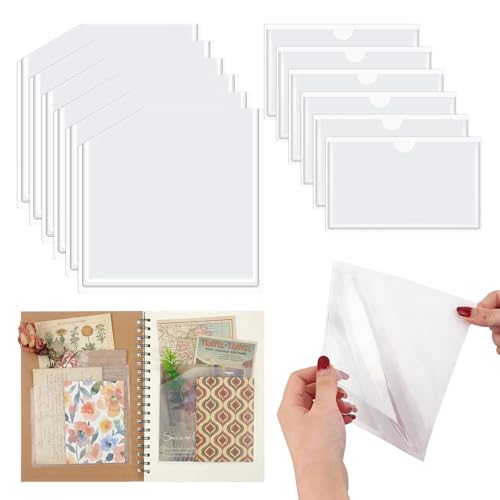 12 Pack Adhesive Pockets for Planners, Clear Corner Storage - Image 2