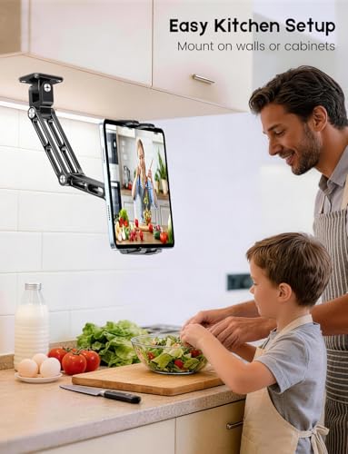 OHLPRO Tablet Wall Mount Holder, 360° Heavy Duty Aluminum iPad - Image 4