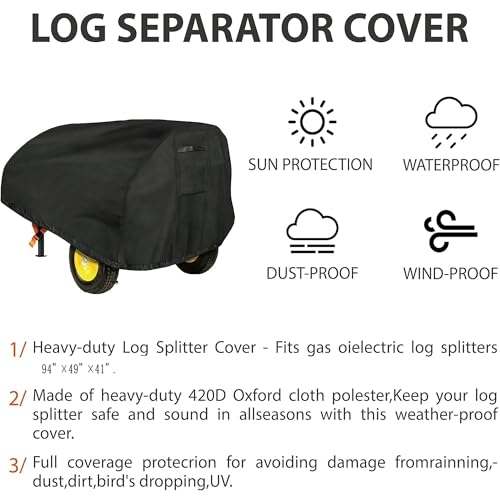 15-45 Ton Log Splitter Cover, Waterproof Oxford Fabric Outdoor - Image 5