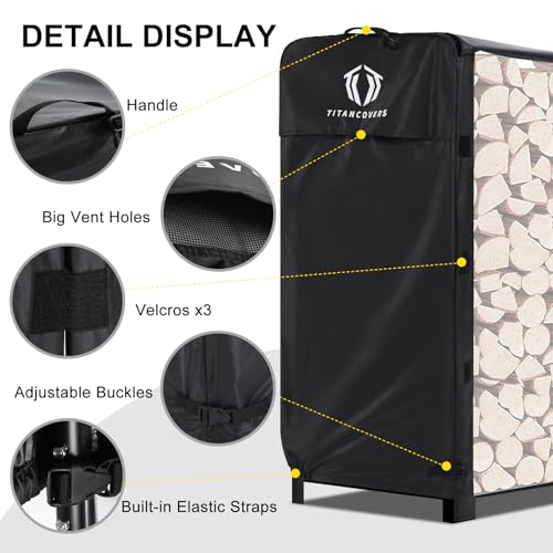 8ft Firewood Rack Cover, Wood Rack Cover(Rack Not Included) - Image 4