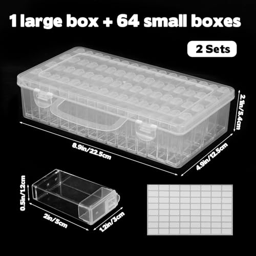 2 Pack Diamond Painting Storage Containers with 128 - Image 3