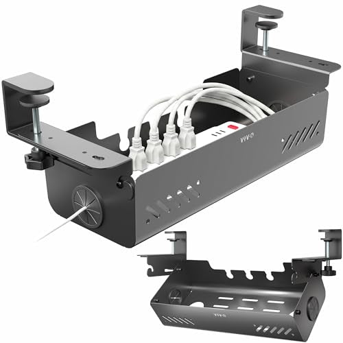 VIVO Black Clamp-On Flip-Open 19 in Cable Management Box - Image 2
