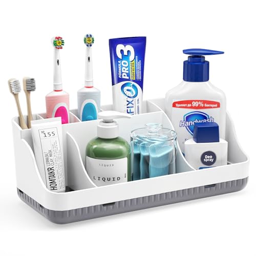 Bathroom Counter Organizer and Storage, 7 Slots Detachable - Image 2