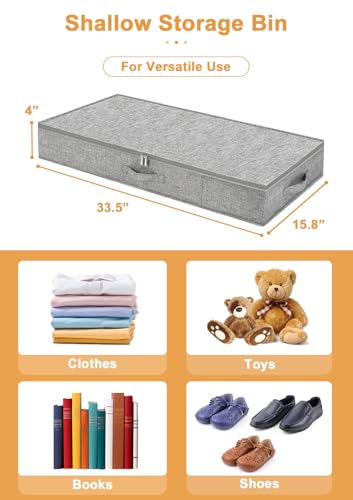 punemi 4 in High Sturdy Low Profile Under Bed Storage, 2 Pack - Image 6