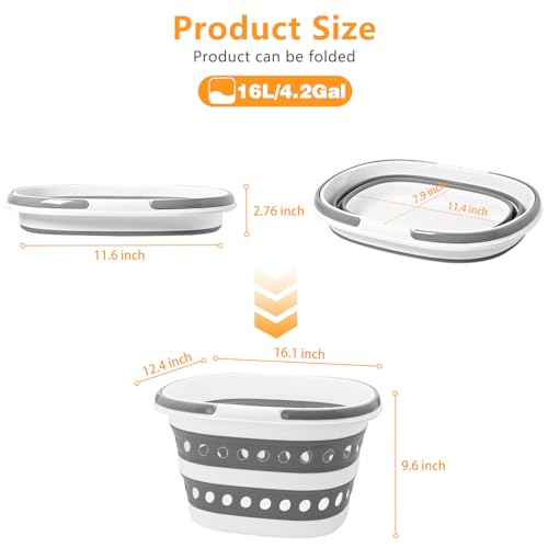 Compact Collapsible Laundry Basket, Small Pop-Up Hamper - Image 4