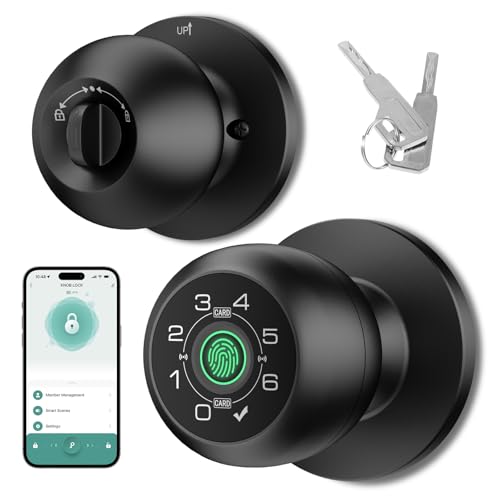Fingerprint Smart Door Knob with Keypad, App Controlled Biometric - Image 2