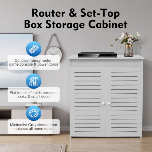 Ventilated Router Cabinet with Cable Hider - 19.68" - Image 4