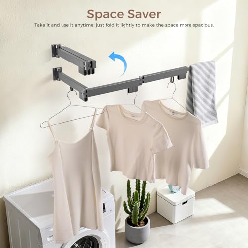 Wall Mounted Clothes Drying Rack, Space-Saving | Laundry & Clothing - Image 7