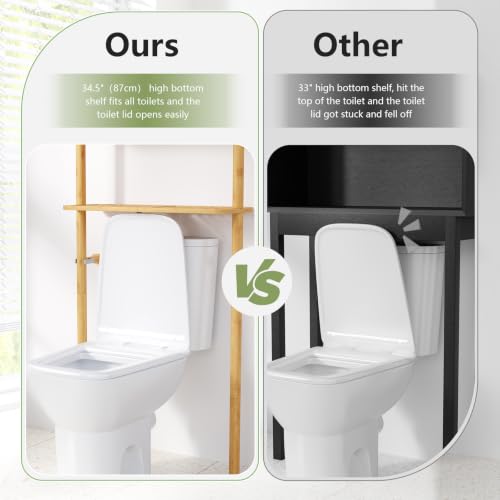 Bamboo Over The Toilet Storage, Bathroom Over Toilet - Image 6