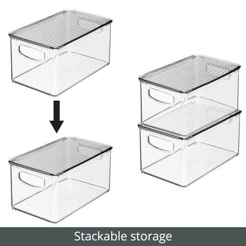 mDesign Deep Plastic Bathroom Storage Bin Box | Home Organization - Image 6
