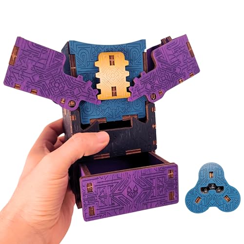 FOXBITE Card Deck Case for Trading Cards, Wood Puzzle - Image 2