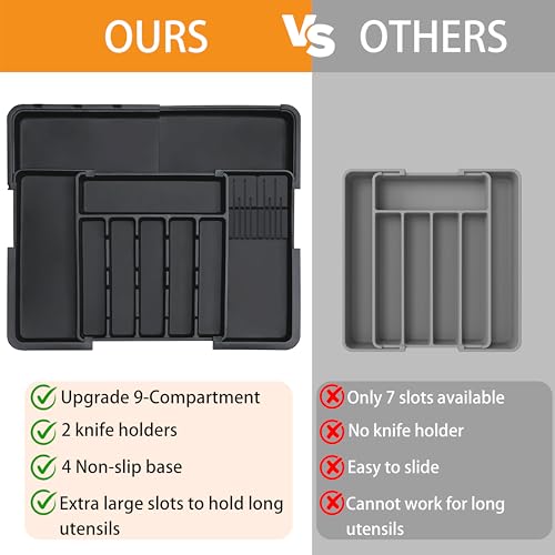 Homecor Silverware Organizer - Expandable Large Kitchen Drawer - Image 4